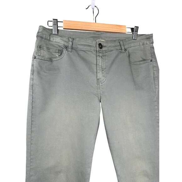 Soft‎ Surroundings Jeans Green Embroidered Size 8 TALL Stretch Boho Western - Picture 8 of 8